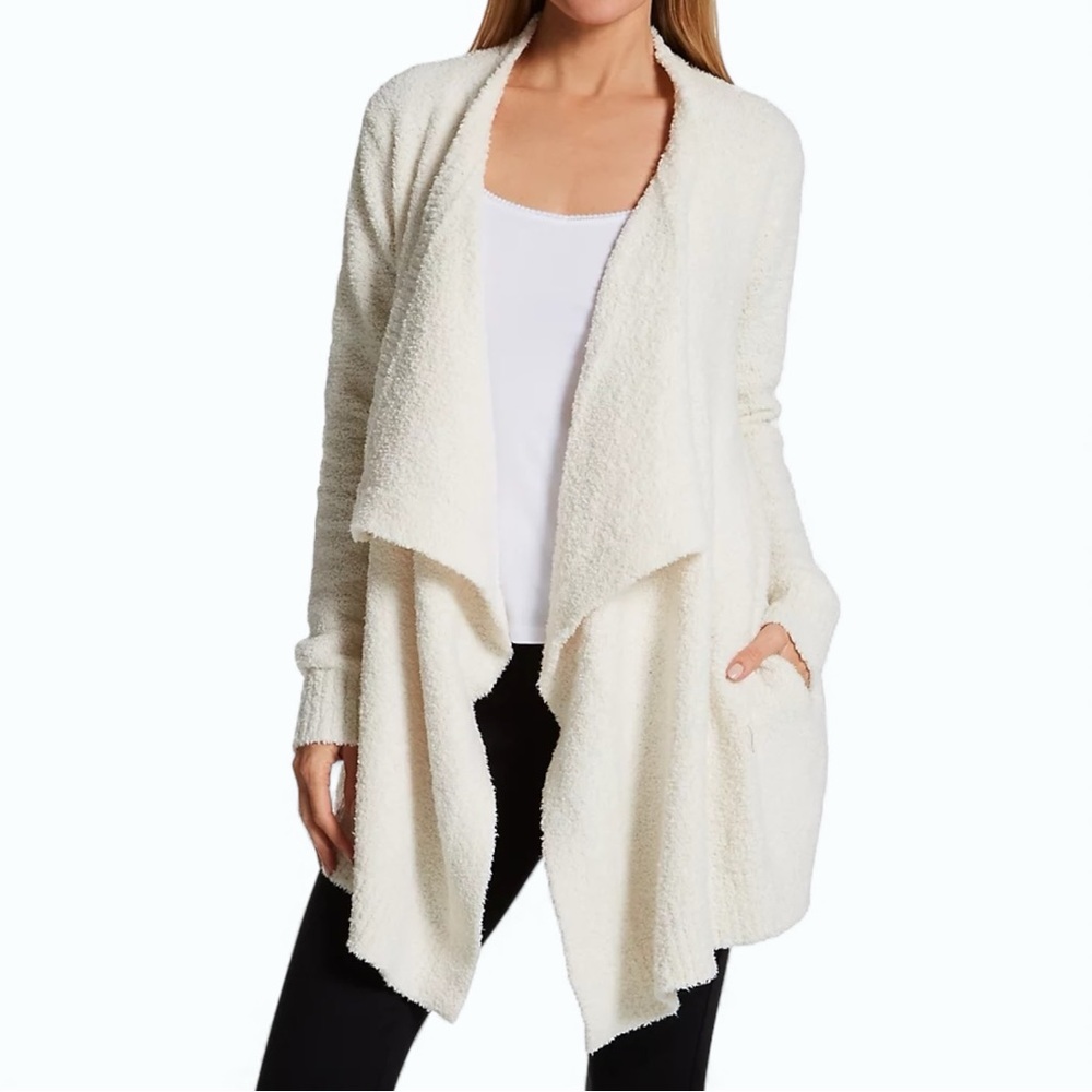 UGG Phoebe Cozy Drape Cardigan Cream Soft Knit Women’s Size S